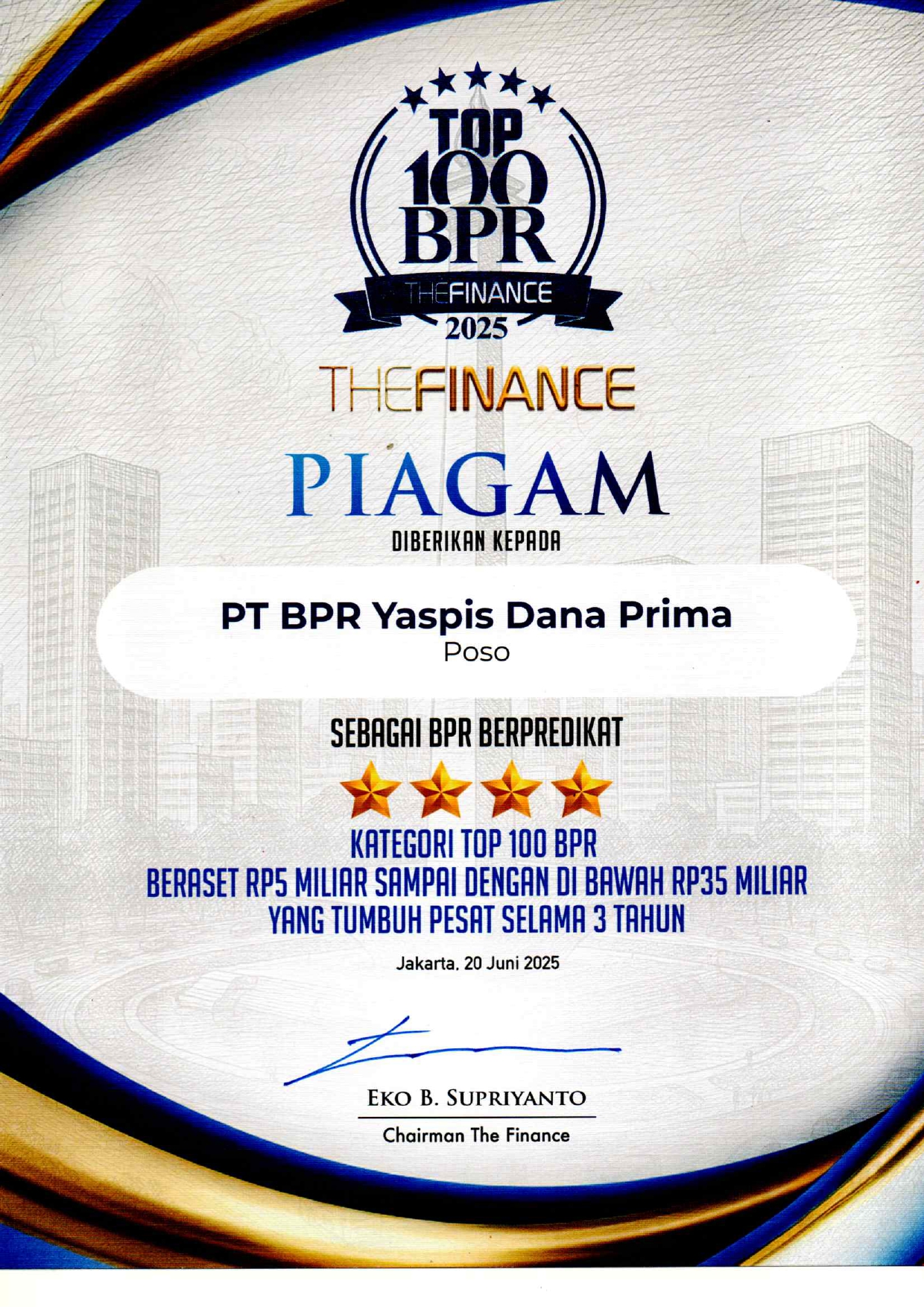 Top 100 BPR The Finance 2025